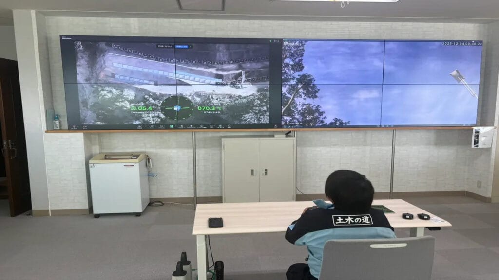 ドローンプレスstarlink旭建設遠隔ドローン測量